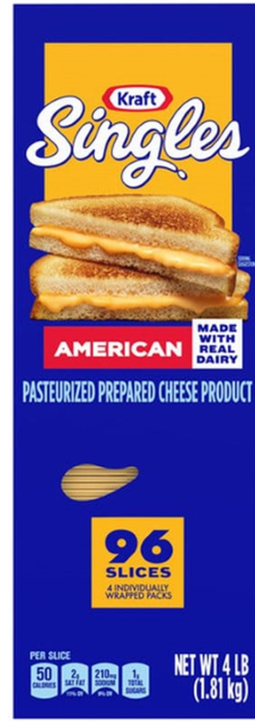 American Cheese Ind Wrapped 96ct AF Req (5lb)